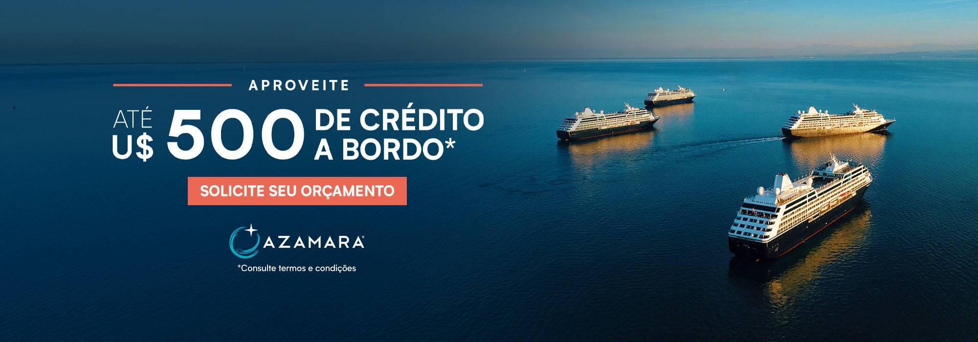 US$ 3.000 DE DESCONTO + ATÉ R$ 1000 DE CRÉDITO A BORDO